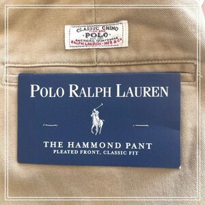 Polo Ralph Lauren Mens Hammond Pant Khaki Chino Pleated Classic 40x30 NWT Preppy